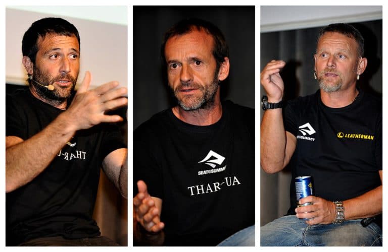 Sobrevivir encerrado evento outdoor Sea to Summit Alex Txikon, Antonio de la Rosa Ferran Latorre