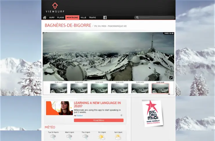 Viewsurf app webcams destinos turismo Francia
