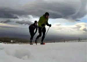 Julen Larrucea y Rebeca Mariño, Campeones de la Copa España de Snowrunning Covatilla