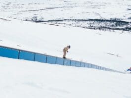 Jesper Tjader record Guinnes de rail con esquís