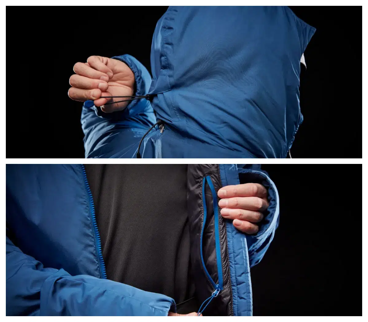 Detalles de la Odin Lifa Pro Belay Jacket.