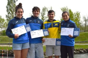 Miren Lazkano, Pau Echaniz, Miquel Travé y Maialen Chourraut