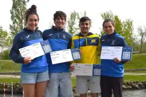 Miren Lazkano, Pau Echaniz, Miquel Travé y Maialen Chourraut