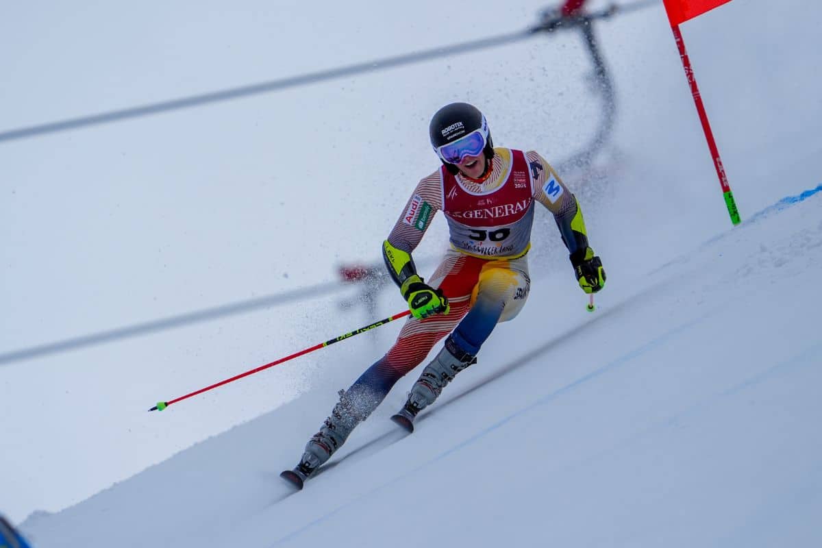 Aleix Aubert en el Gigante de Saalbach, donde logró la 23ª posición en sus primeros Mundiales.