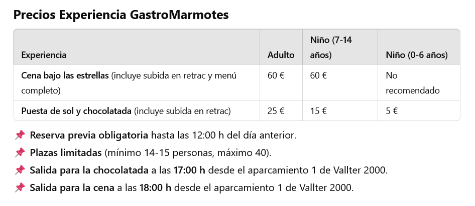 Les Marmotes gastoexperiencia