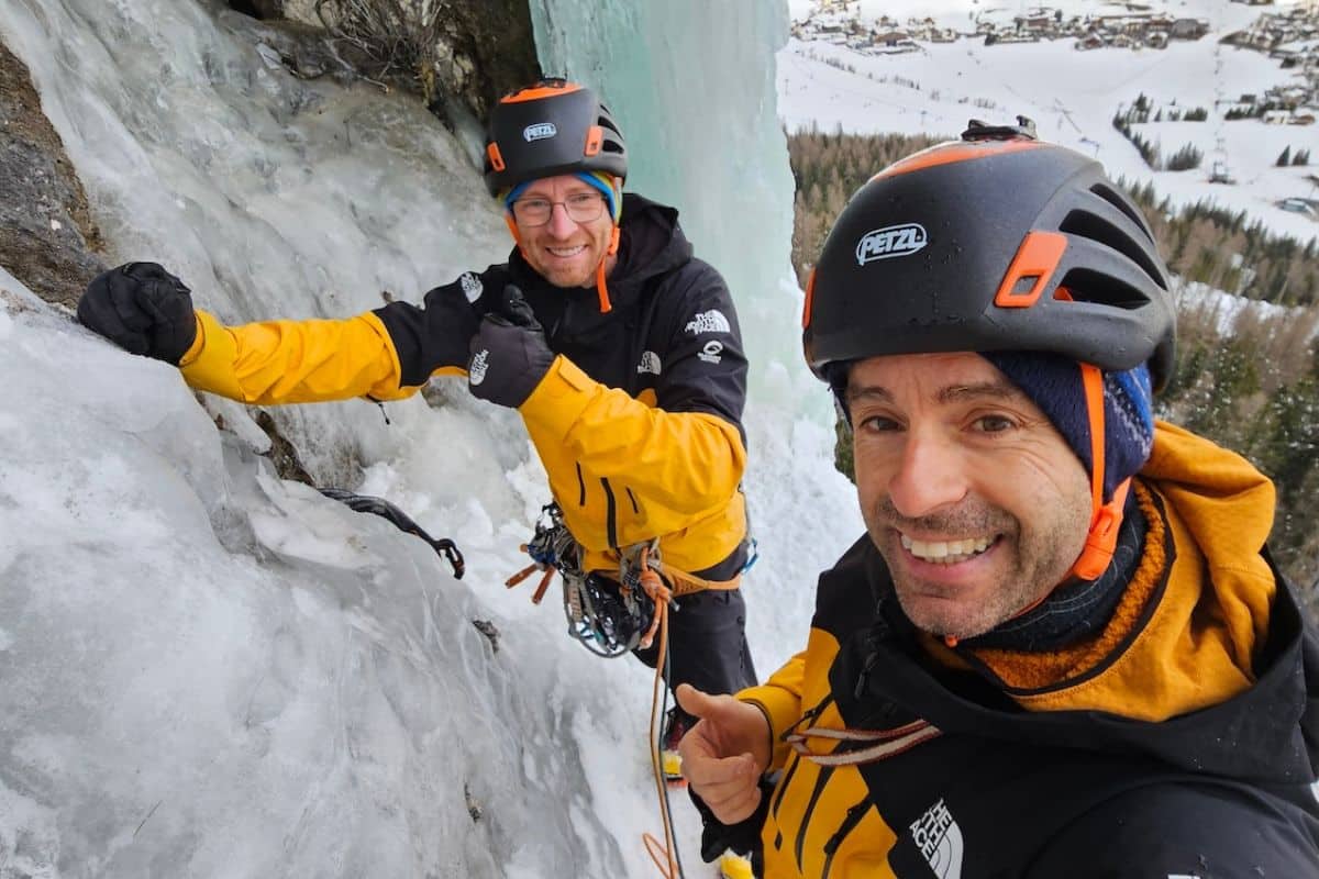 Hermanos Pou Dolomitas escalada en hielo