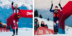 Rémi Bonnet y Axelle Gachet-Mollaret en la Vertical de Morgins