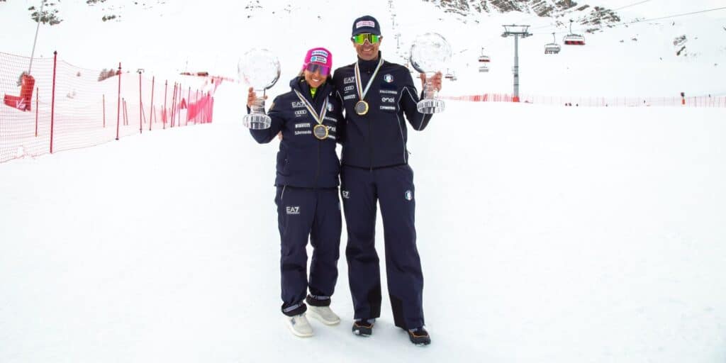 Valentina Greggio y Simone Origone esquí velocidad