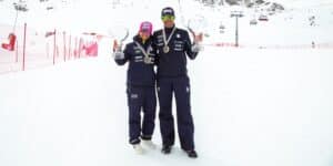Valentina Greggio y Simone Origone esquí velocidad