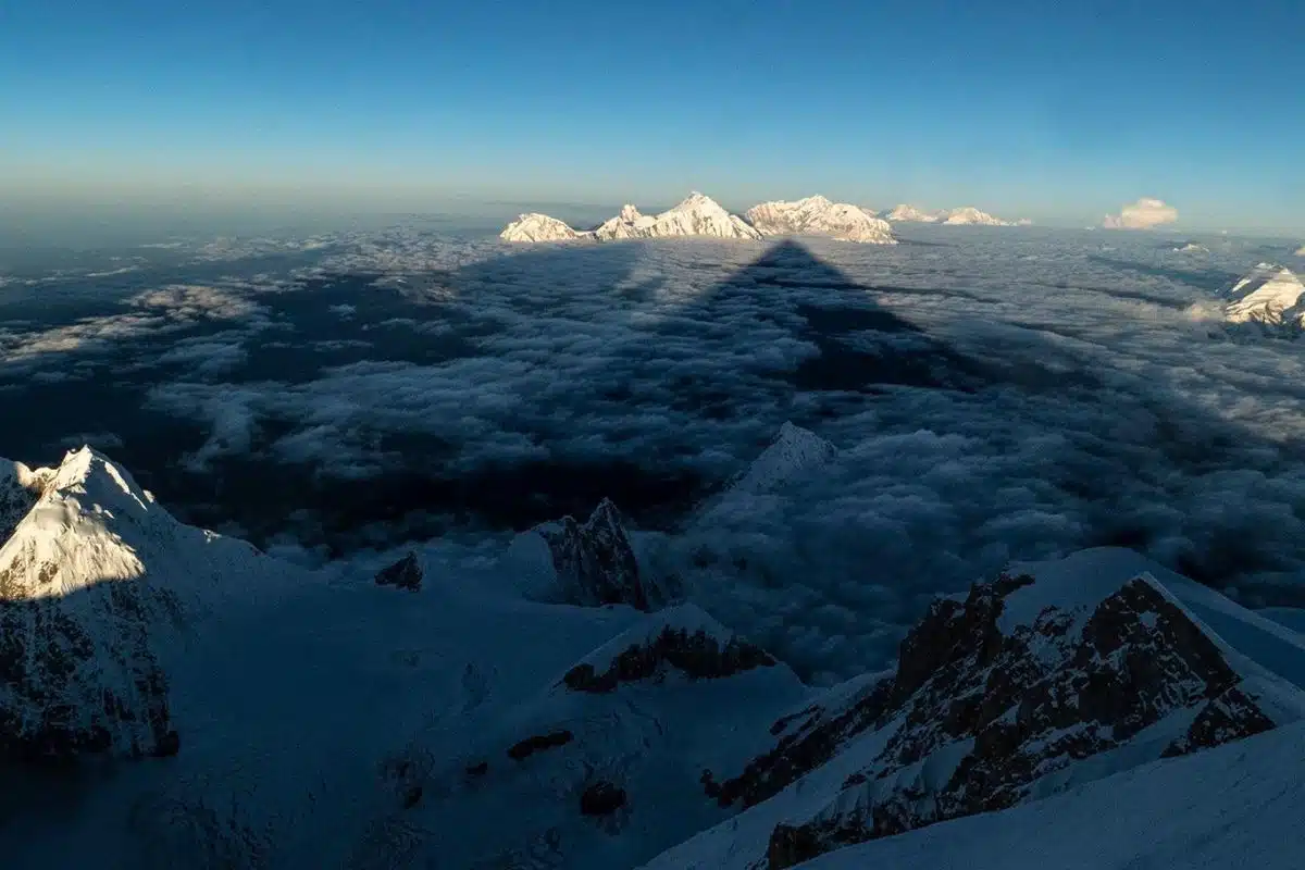 panorámica desde la cima del Manaslu 