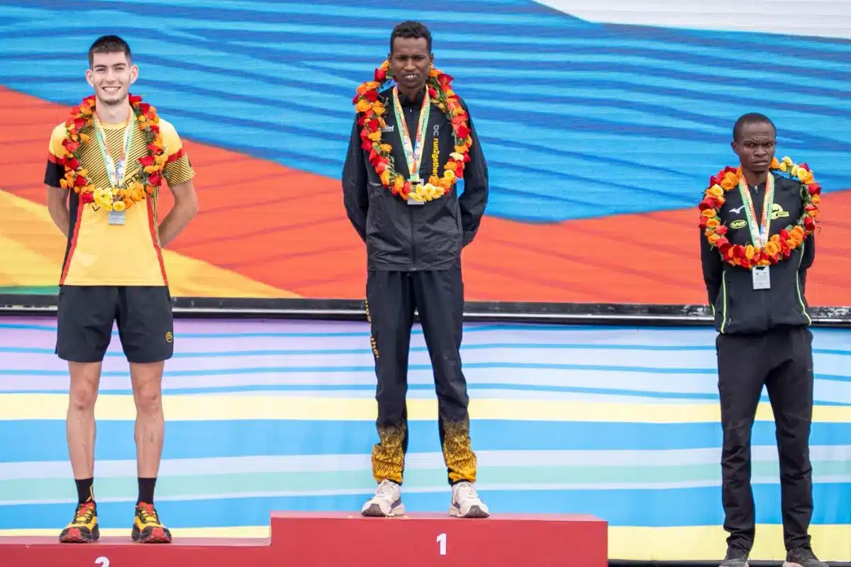 El podio masculino de la Silver Pagoda Forest Classic