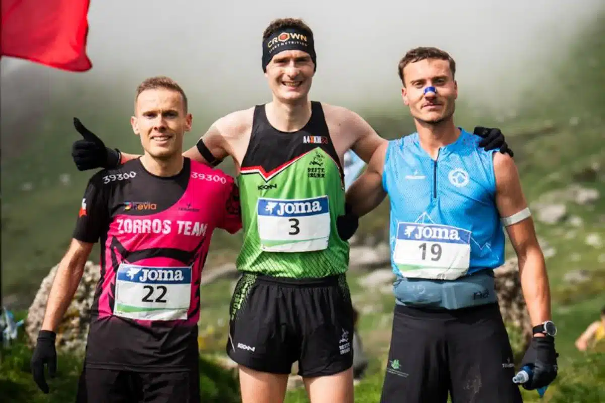 Podio masculino del Campeonato de España de Subida Vertical 
