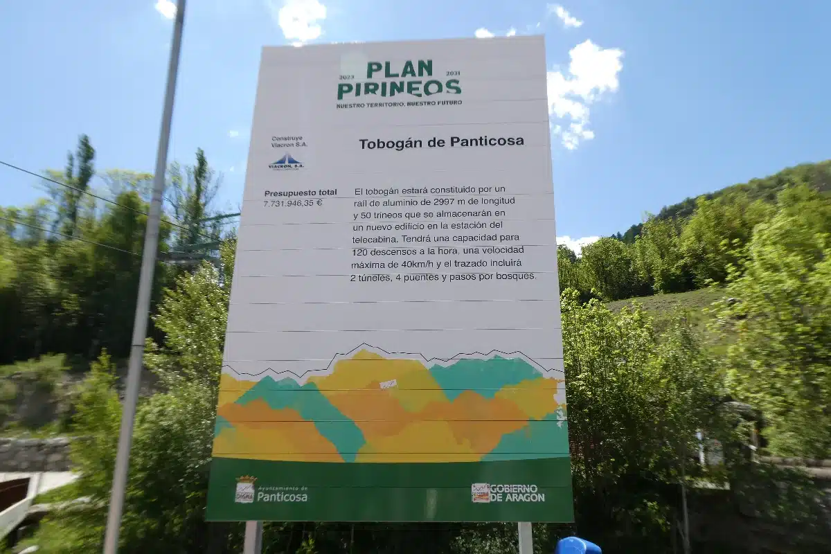 Cartel tobogan Panticosa 