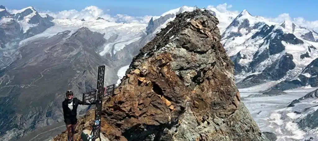Milly Young en la cima del Cervino,
